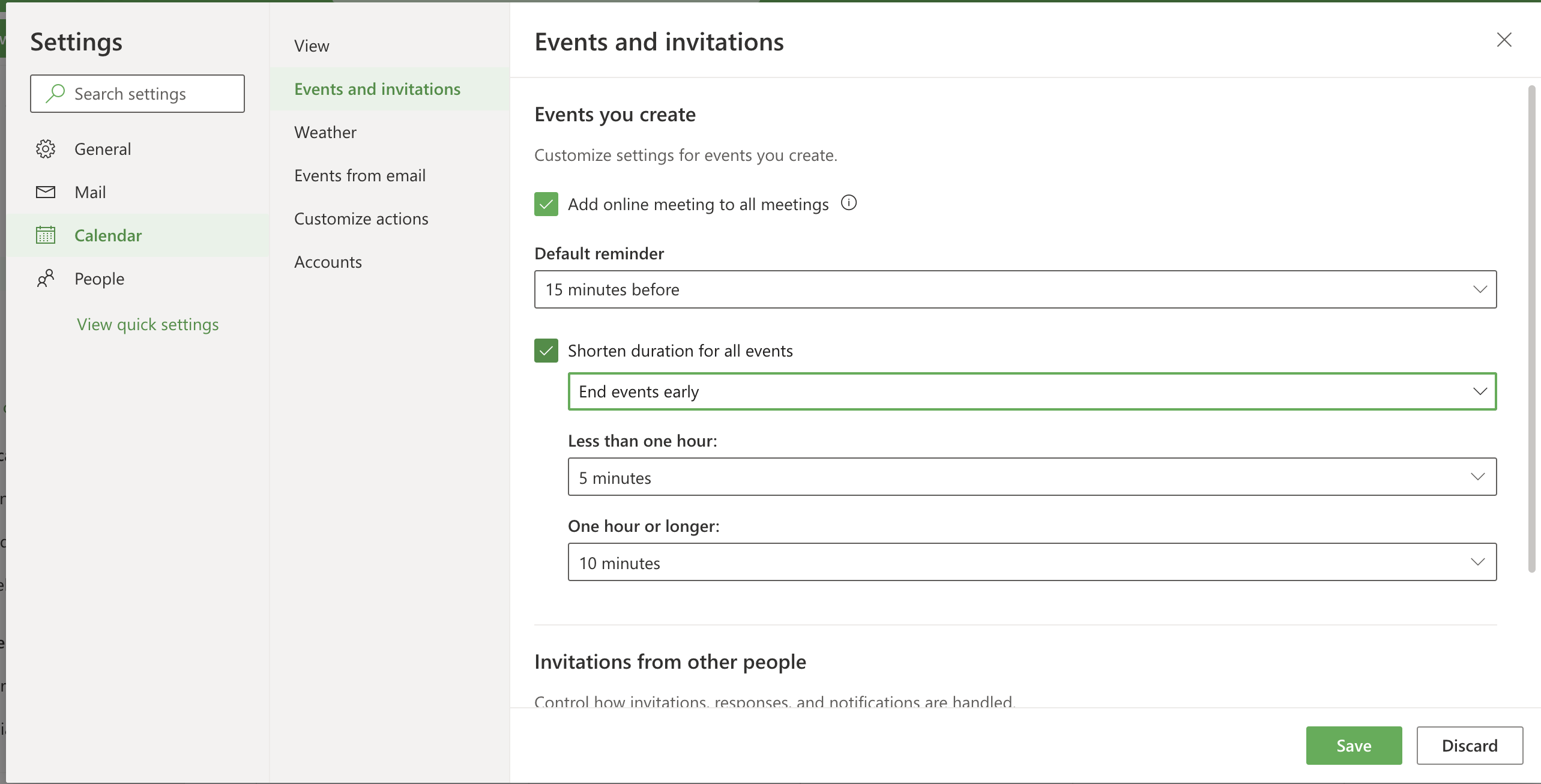 Automatic buffer time in outlook end meetings early meetio support